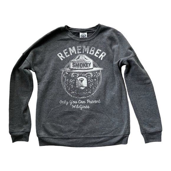 Smokey The Bear- XS-  Sweatshirt Poly/ Rayon Blend - Picture 1 of 8